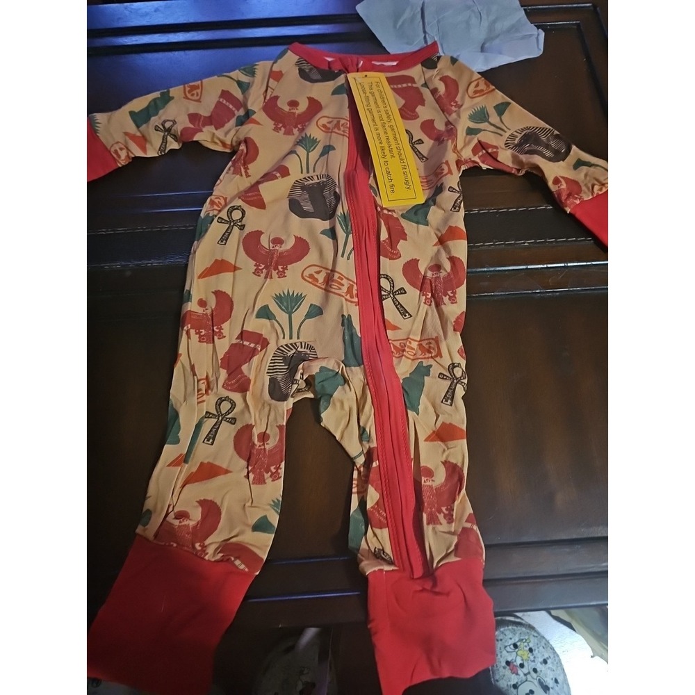 Bamboo Sleeper Orange Red Design 6 To 9 Months